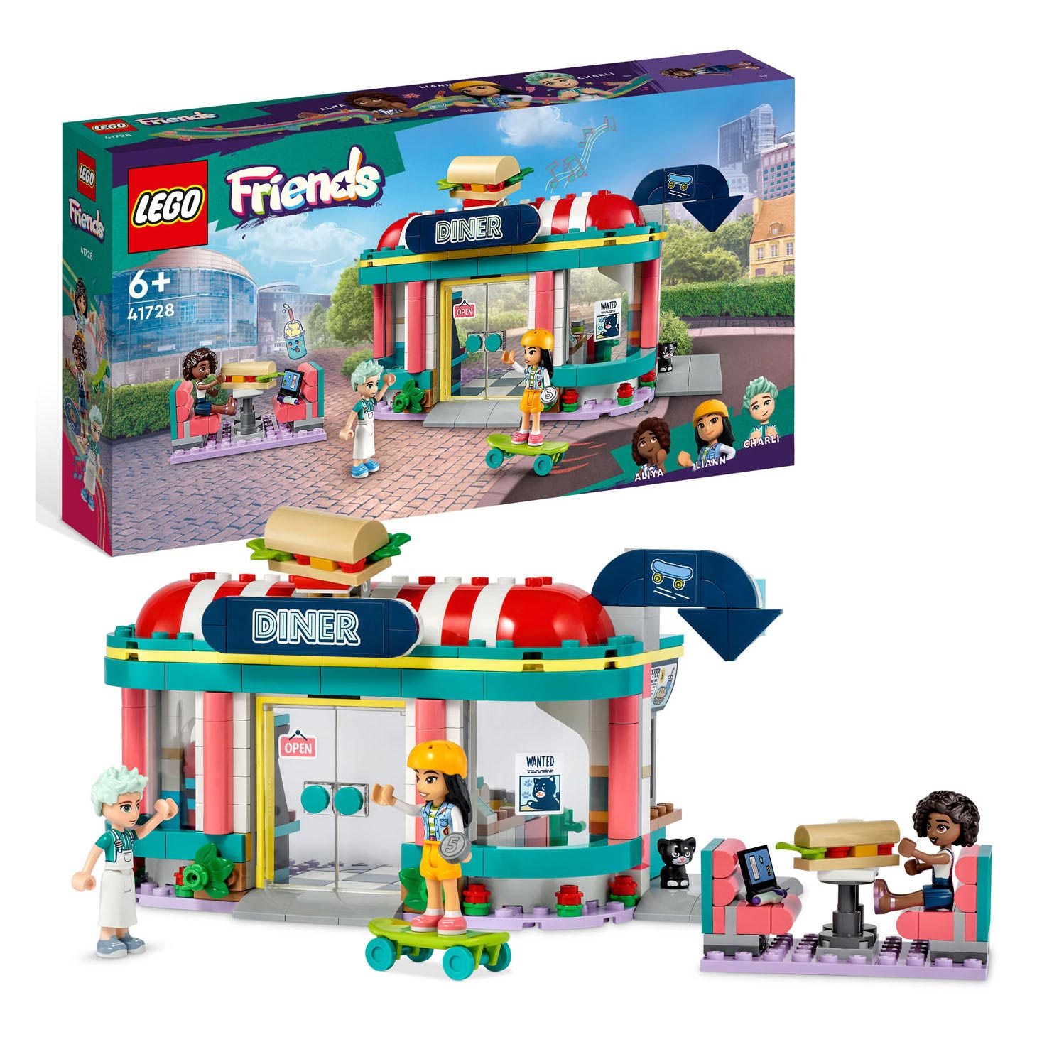 Lego friends - heartlake restaurant in de stad constructiespeelgoed (41728)
