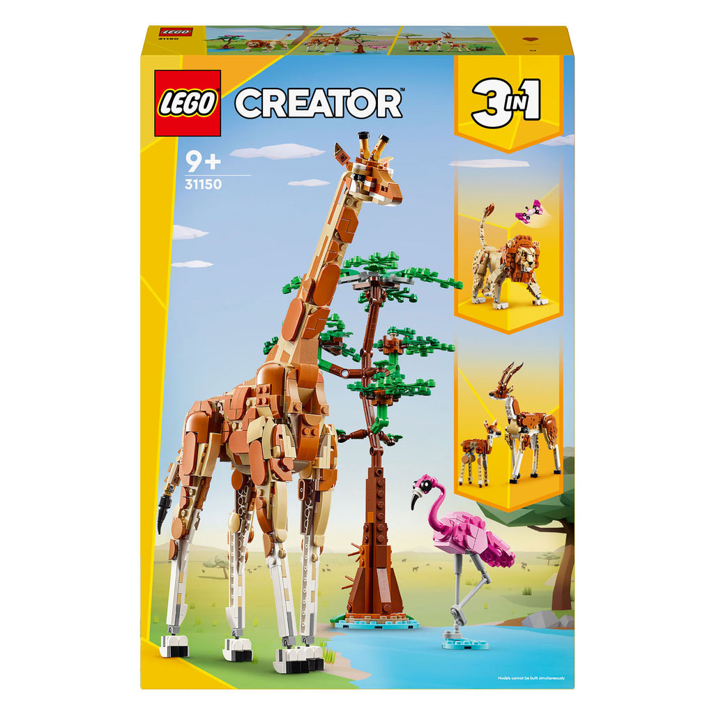 LEGO - creator 3in1 safaridieren speelgoed set met giraffe gazelles en leeuw 31150