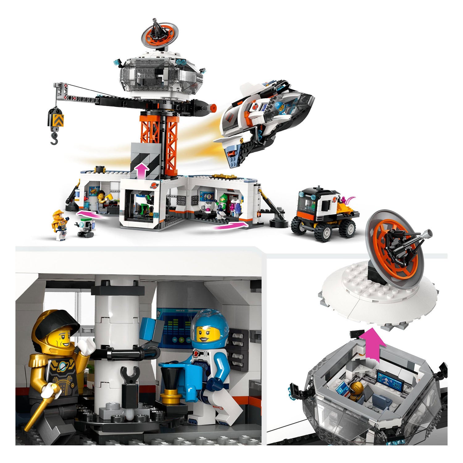 Lego city - ruimtebasis en raketlanceringsplatform constructiespeelgoed (60434)