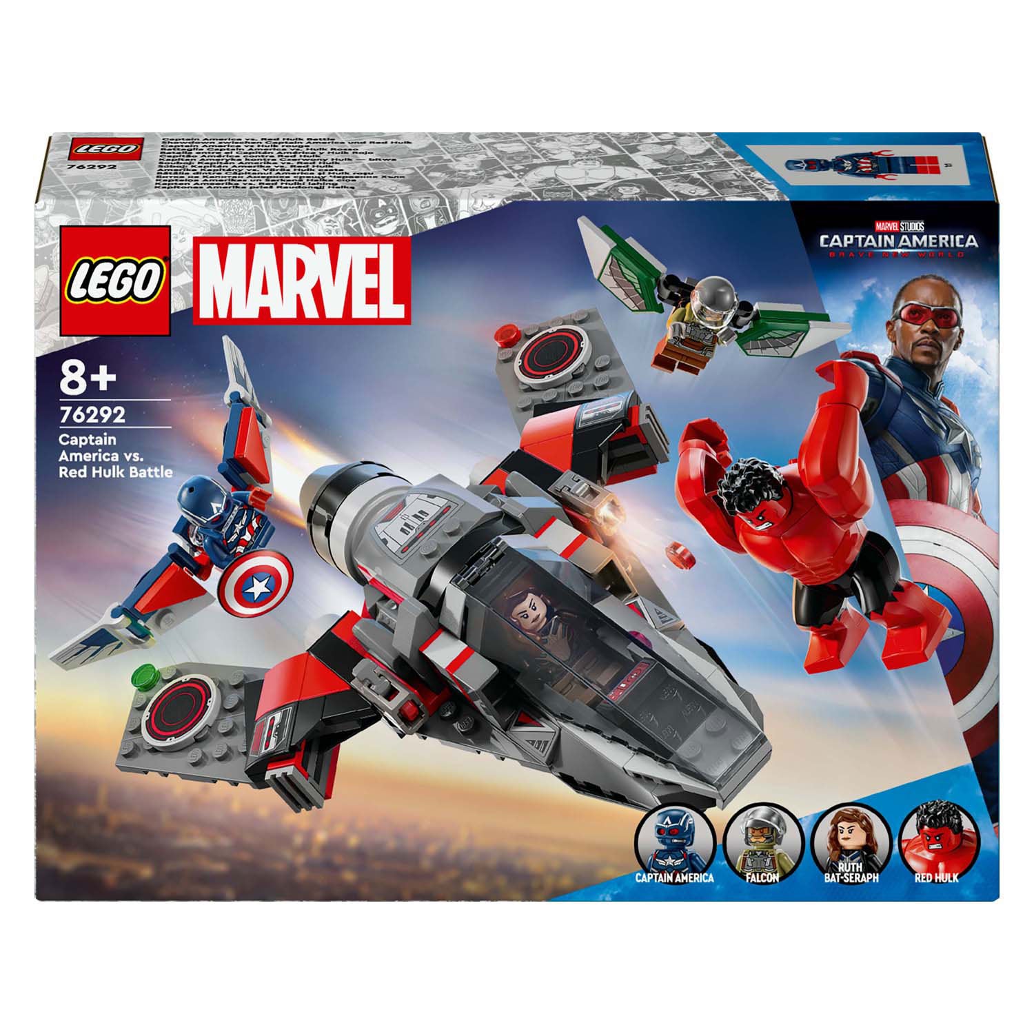 Lego marvel - captain america vs. rode hulk duel constructiespeelgoed (76292)