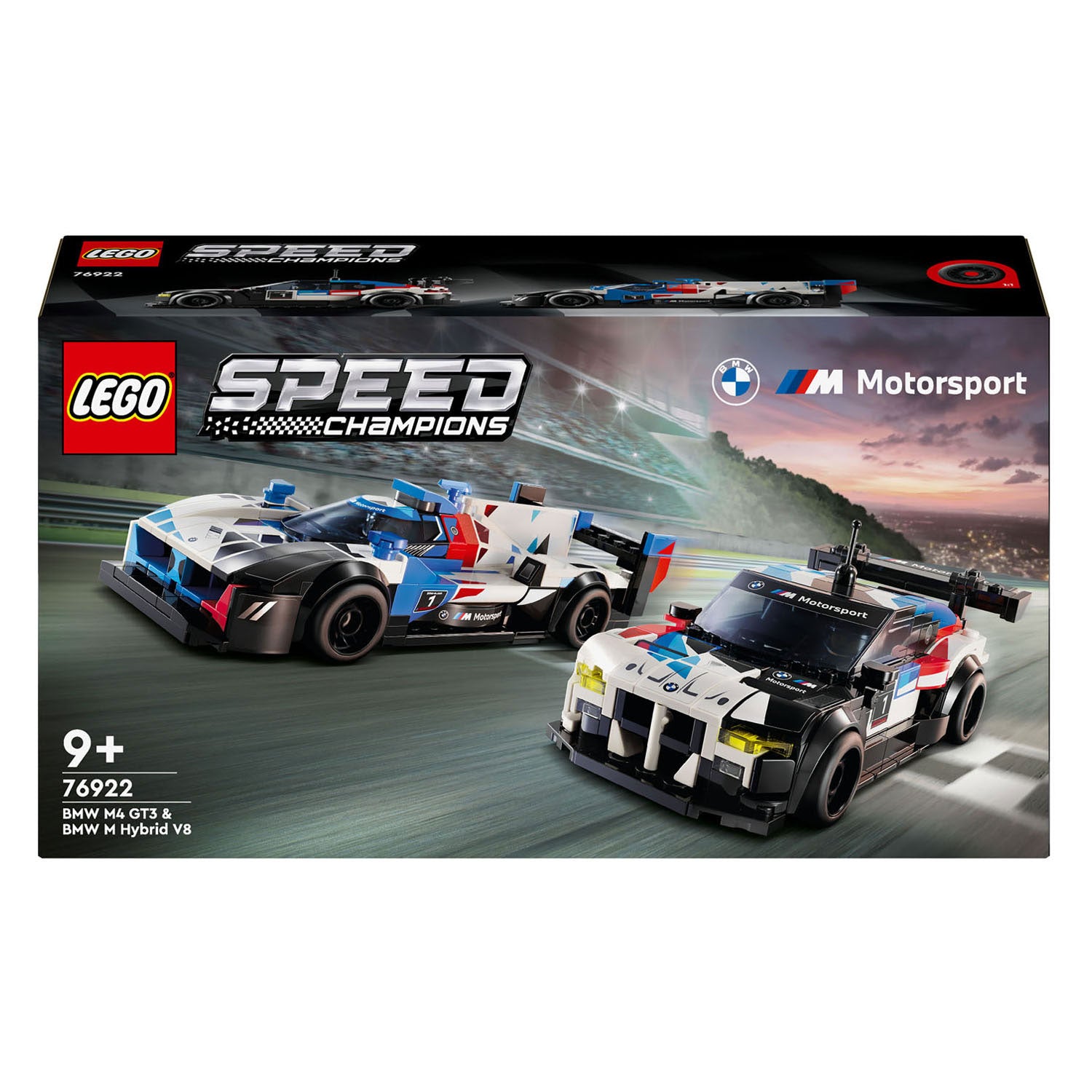 Lego speed champions - bmw m4 gt3 bmw m hybrid v8 racewagens constructiespeelgoed (76922)