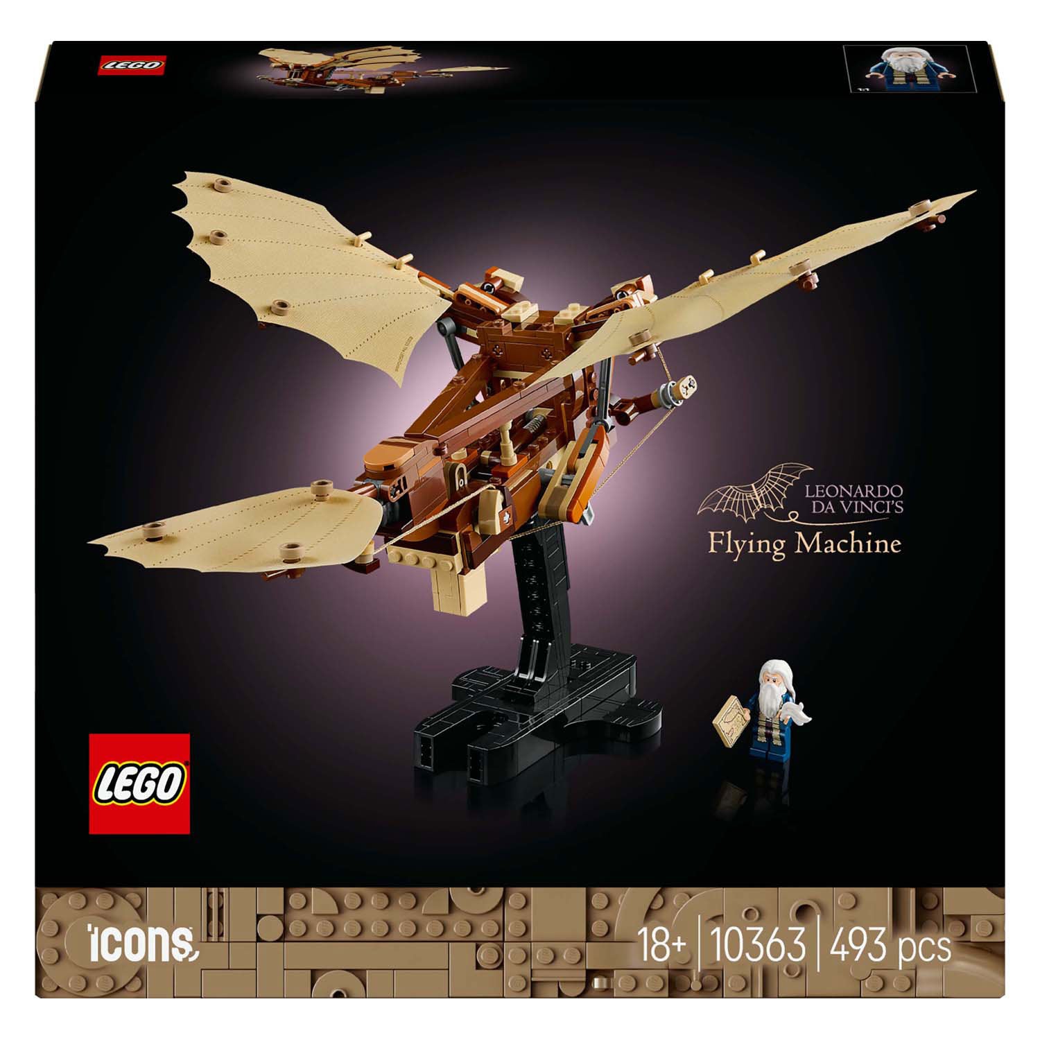 Lego icons - de vliegmachine van leonardo da vinci constructiespeelgoed (10363)
