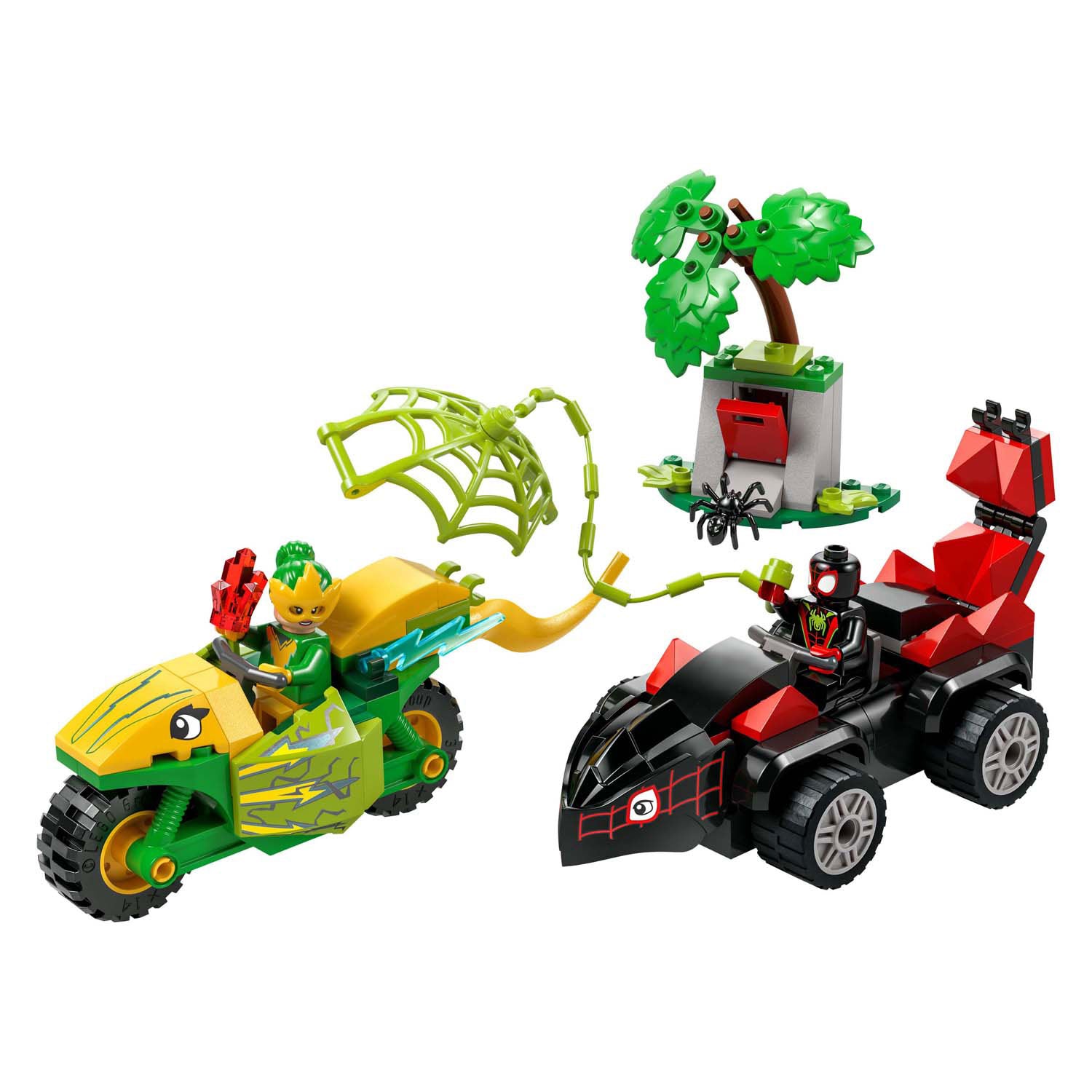 LEGO - spidey 11198 spin en electro achtervolging met dinosaurusvoertuigen