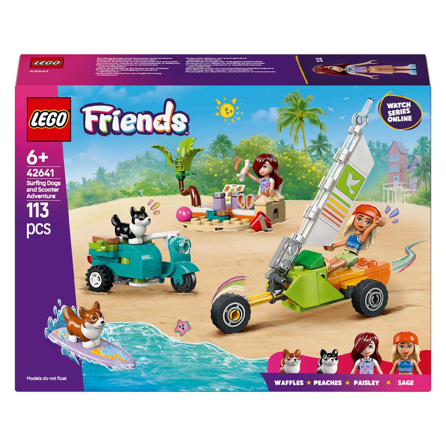 Lego friends - surf- en scooterplezier met de honden constructiespeelgoed (42641)