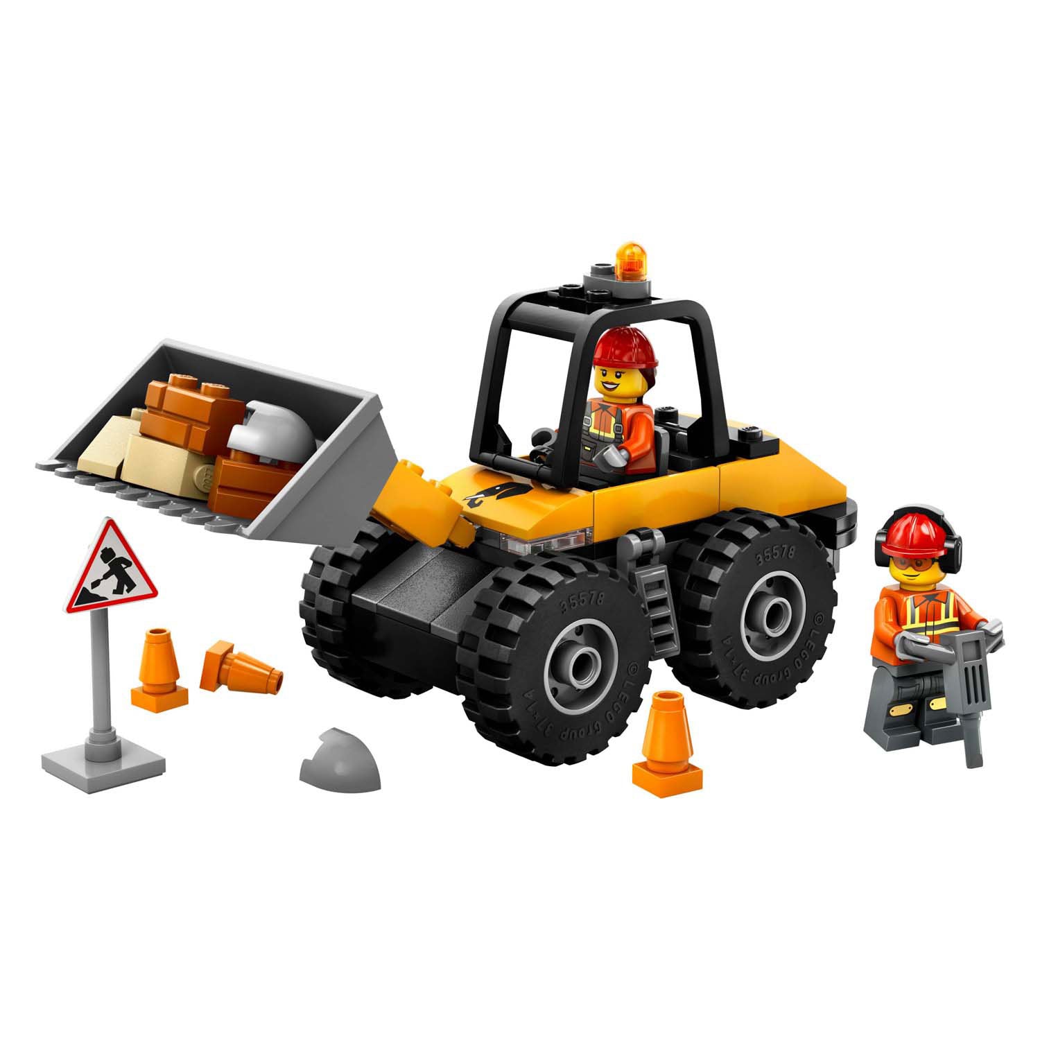 Lego city - gele wiellader constructiespeelgoed (60450)