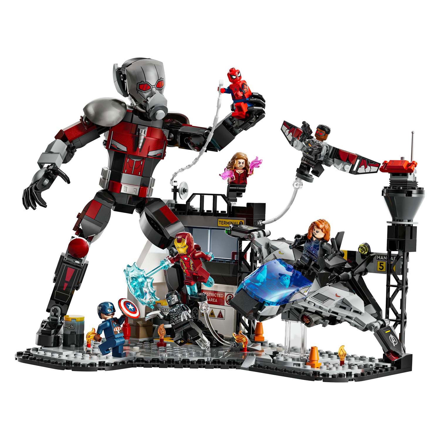 LEGO - super heroes 76314 captain america civil war actiescene