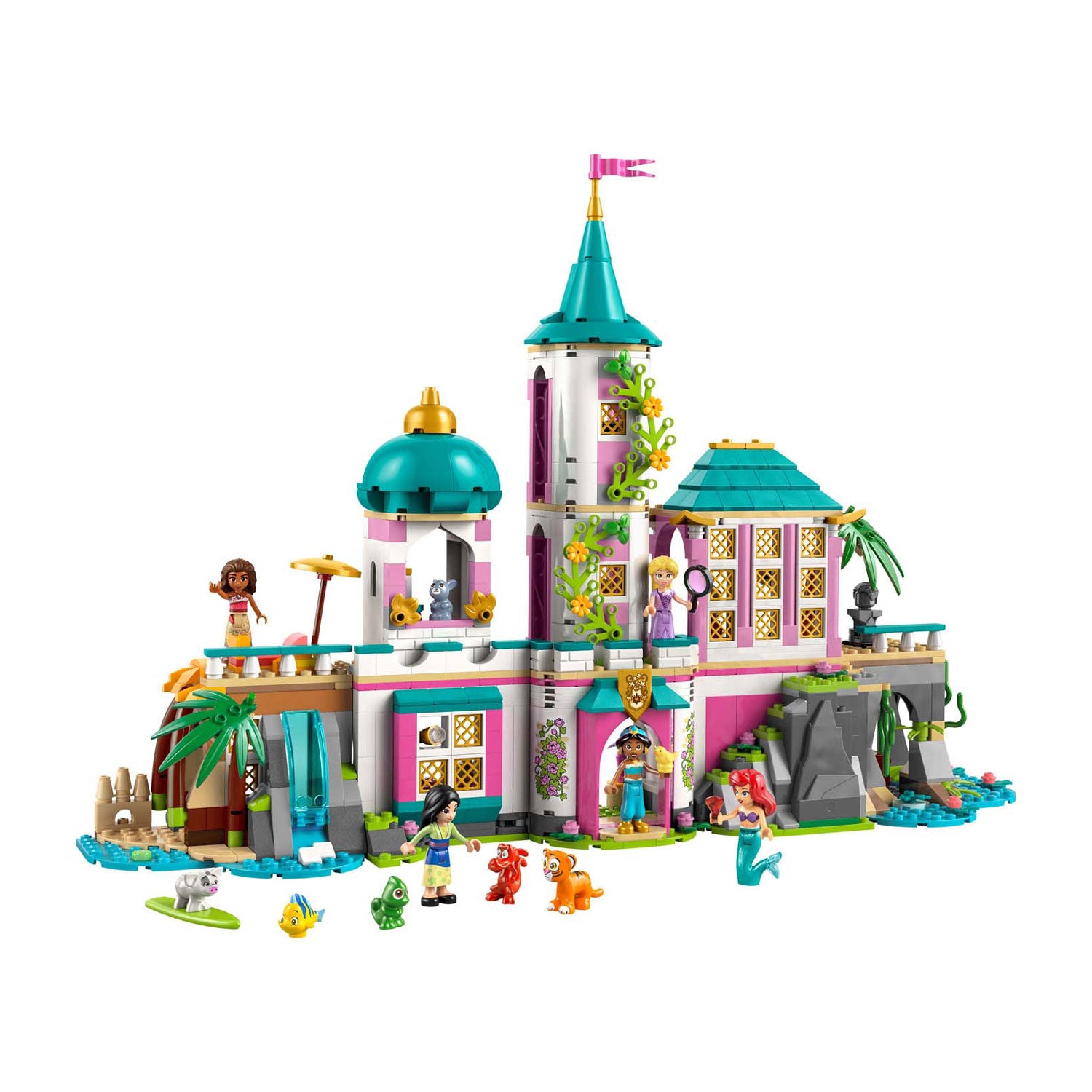 Lego disney - prinsessenkasteel en koninklijke huisdieren constructiespeelgoed (43267)