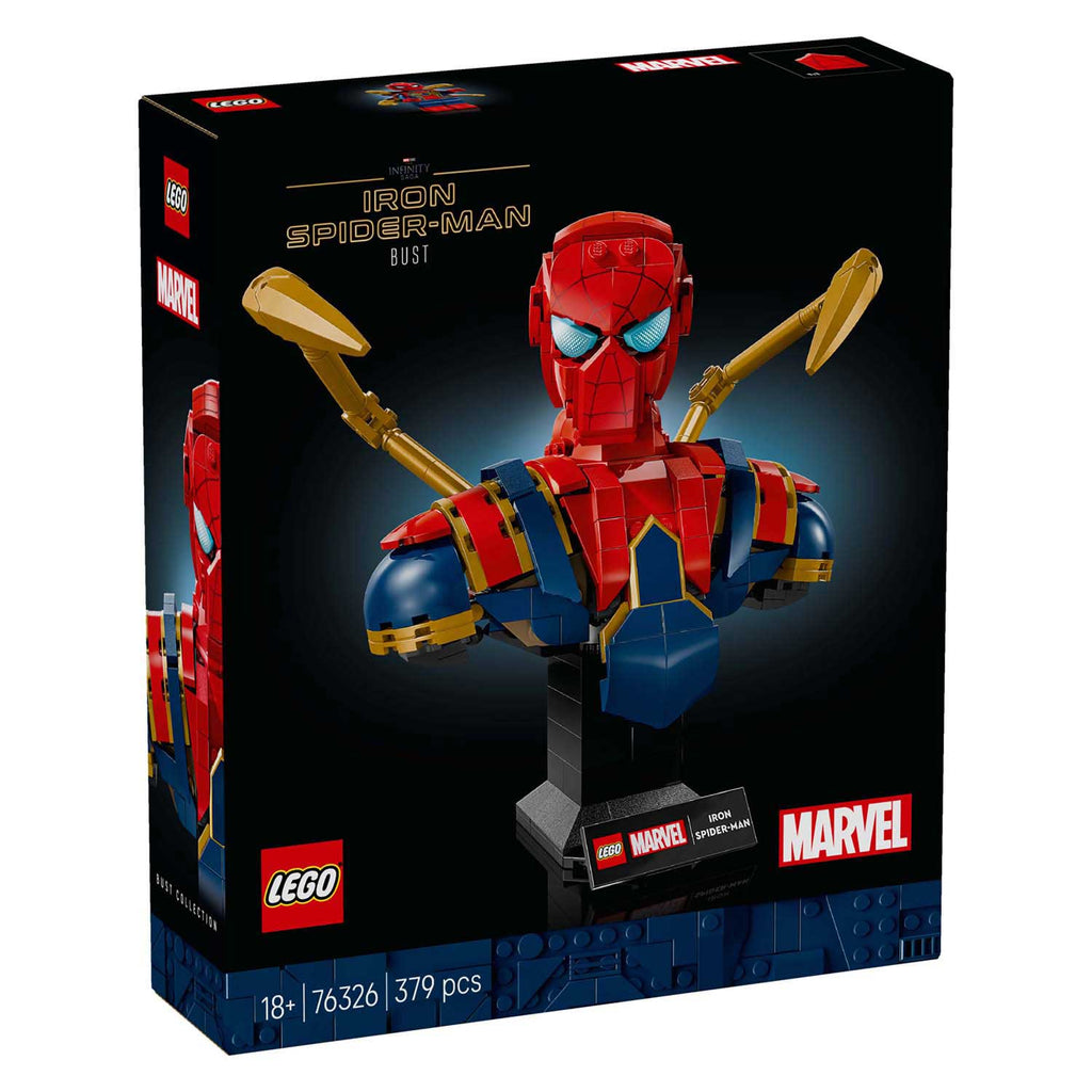 Lego marvel - iron spider-man buste constructiespeelgoed (76326)