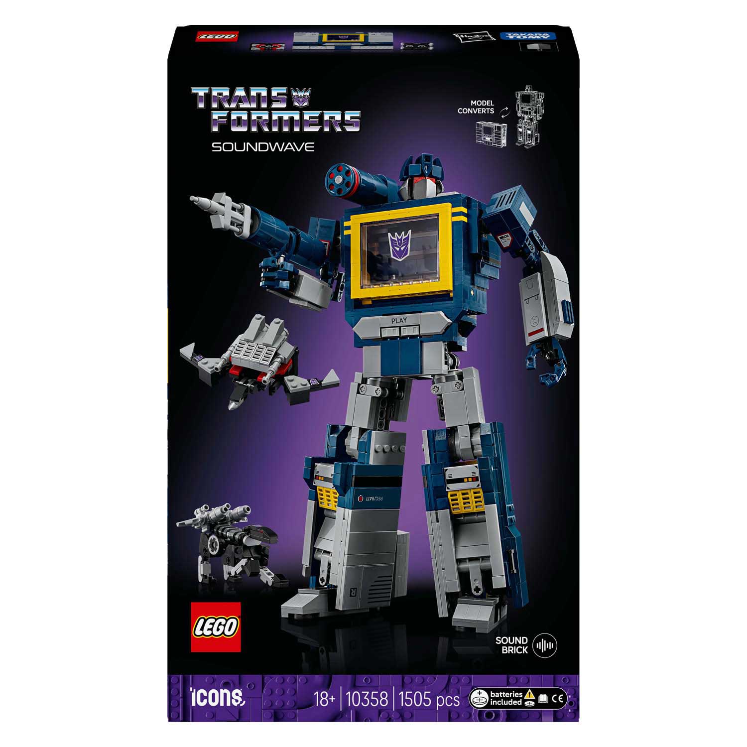 Lego icons - transformers: soundwave constructiespeelgoed (10358)