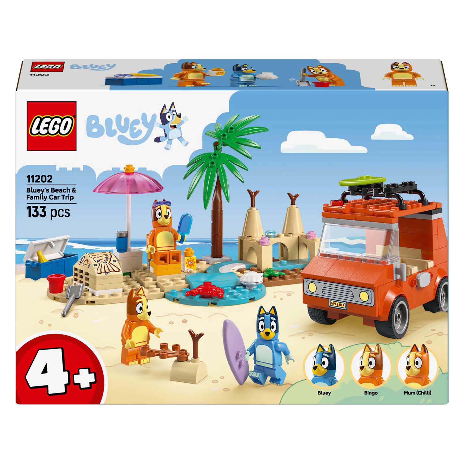 Lego duplo 11202 bluey's autorit naar het strand