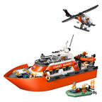 LEGO - city exploration - kustwacht reddingsboot - met helikopter