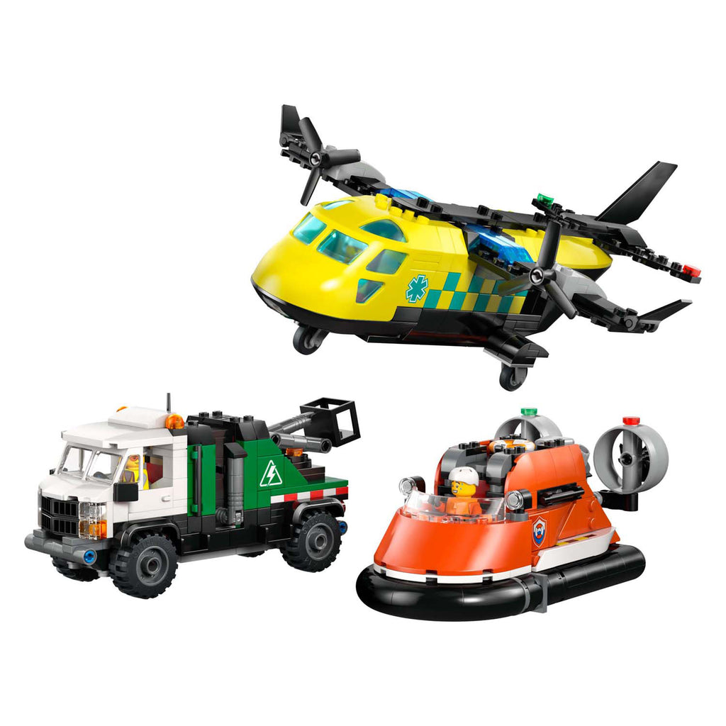 Lego city 60505 vliegtuig, servicewagen en hovercraft remix