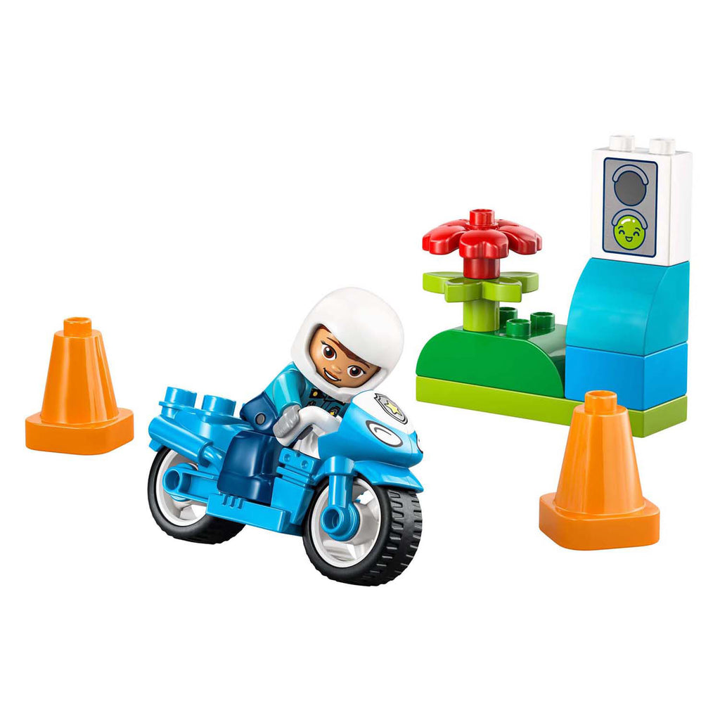 Lego duplo town blauwe politiemotor