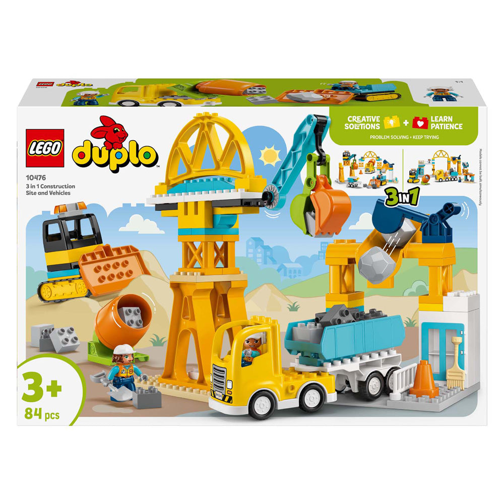 LEGO - duplo 10476 3-in-1 bouwplaats en voertuigen