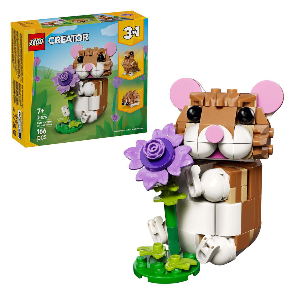 Lego creator 31376 schattige hamster met bloem