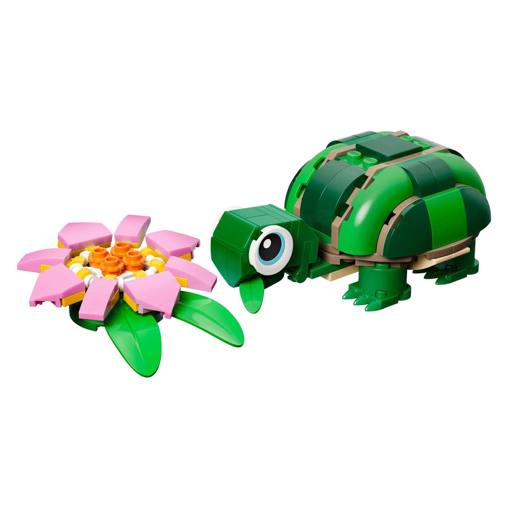 LEGO - ® creator 3in1 schildpad met waterlelie - speelgoedmodel - bouw om tot kameleon of kikker - 31377