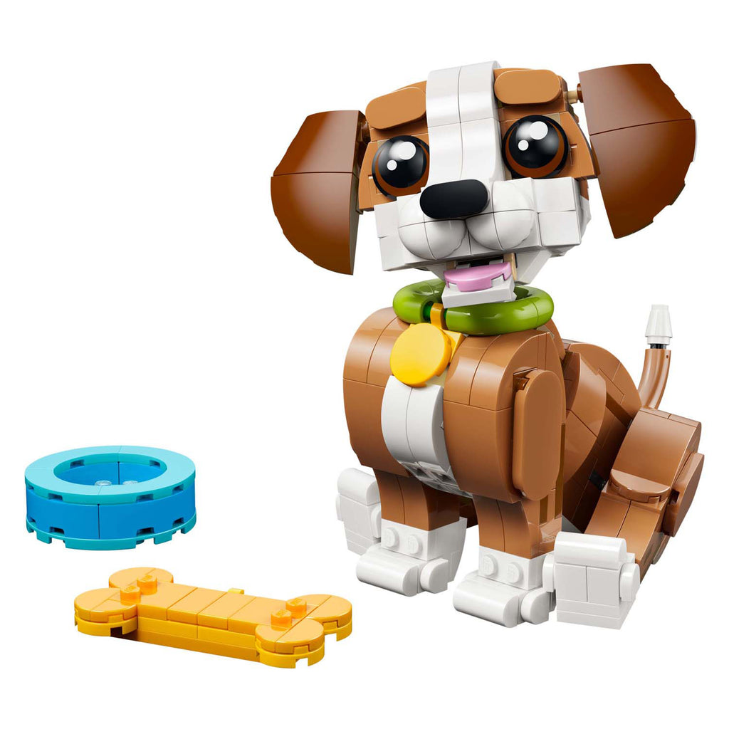 LEGO - ® creator 3in1 schattige dieren: speelse puppy - dierenset - bouw om tot eekhoorn of eend - 31382