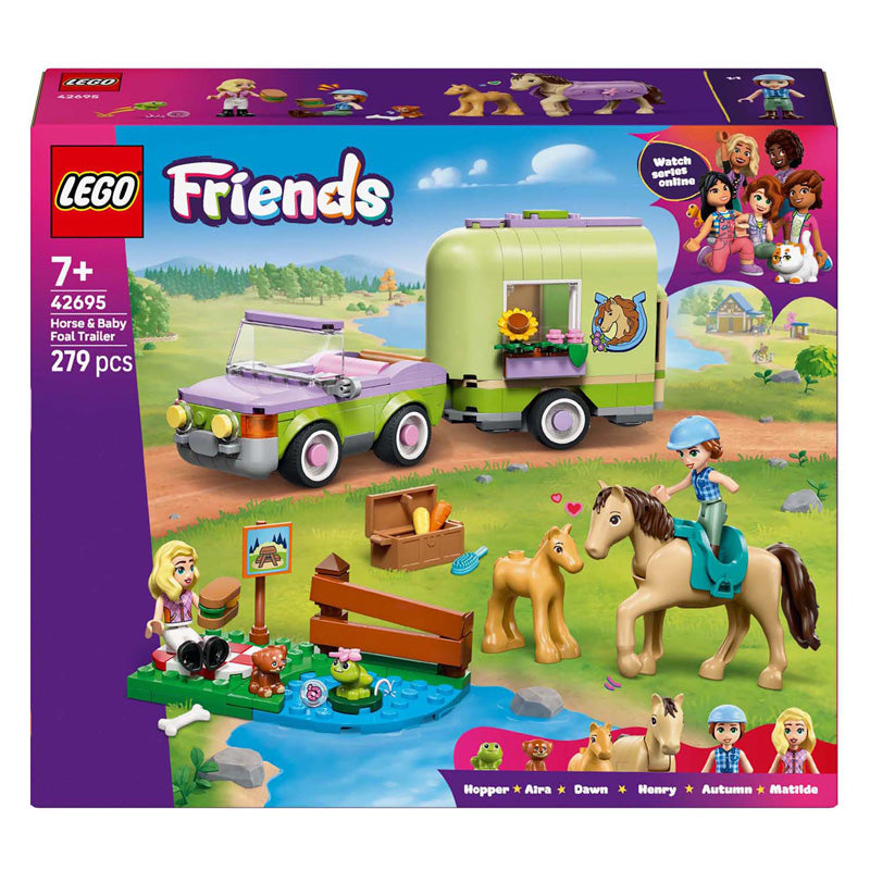 Lego friends trailer met paard en veulen