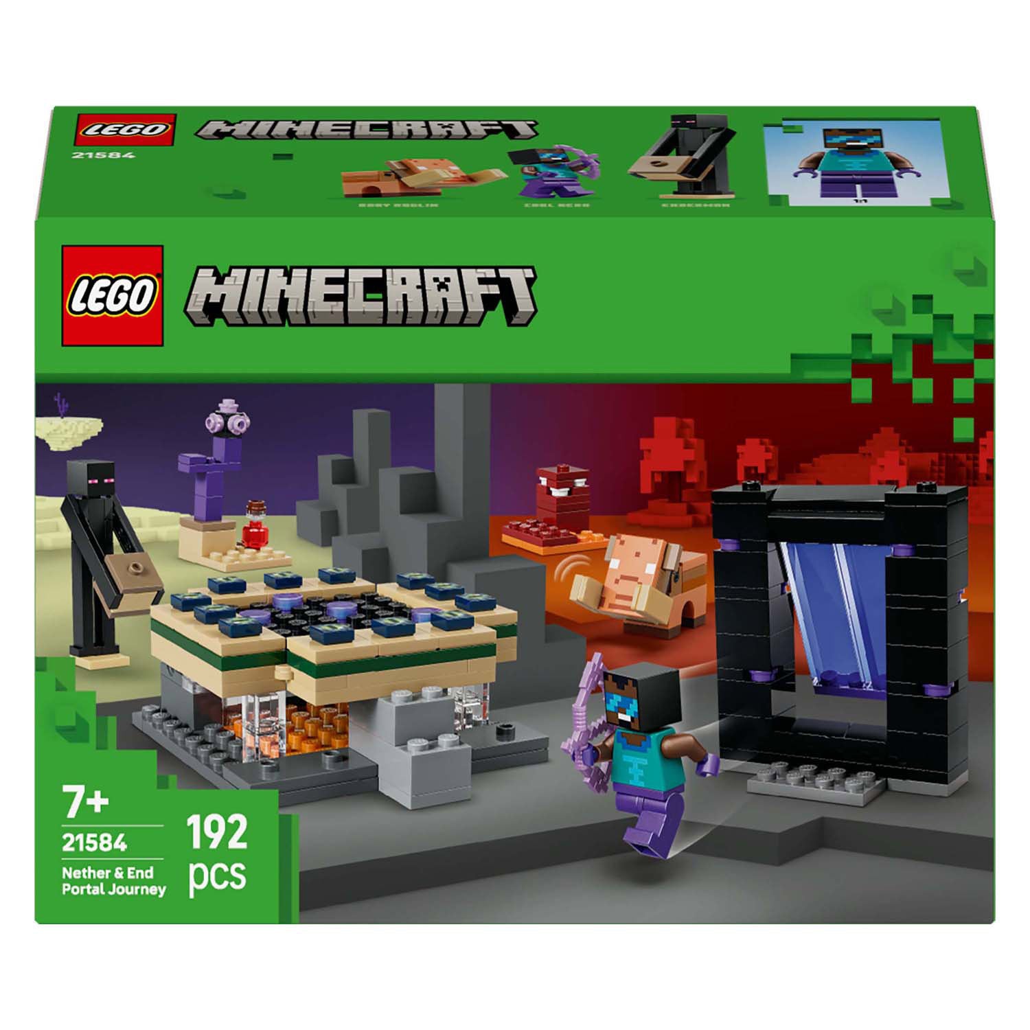 Lego minecraft - reis naar de nether en het end-portaal constructiespeelgoed (21584)