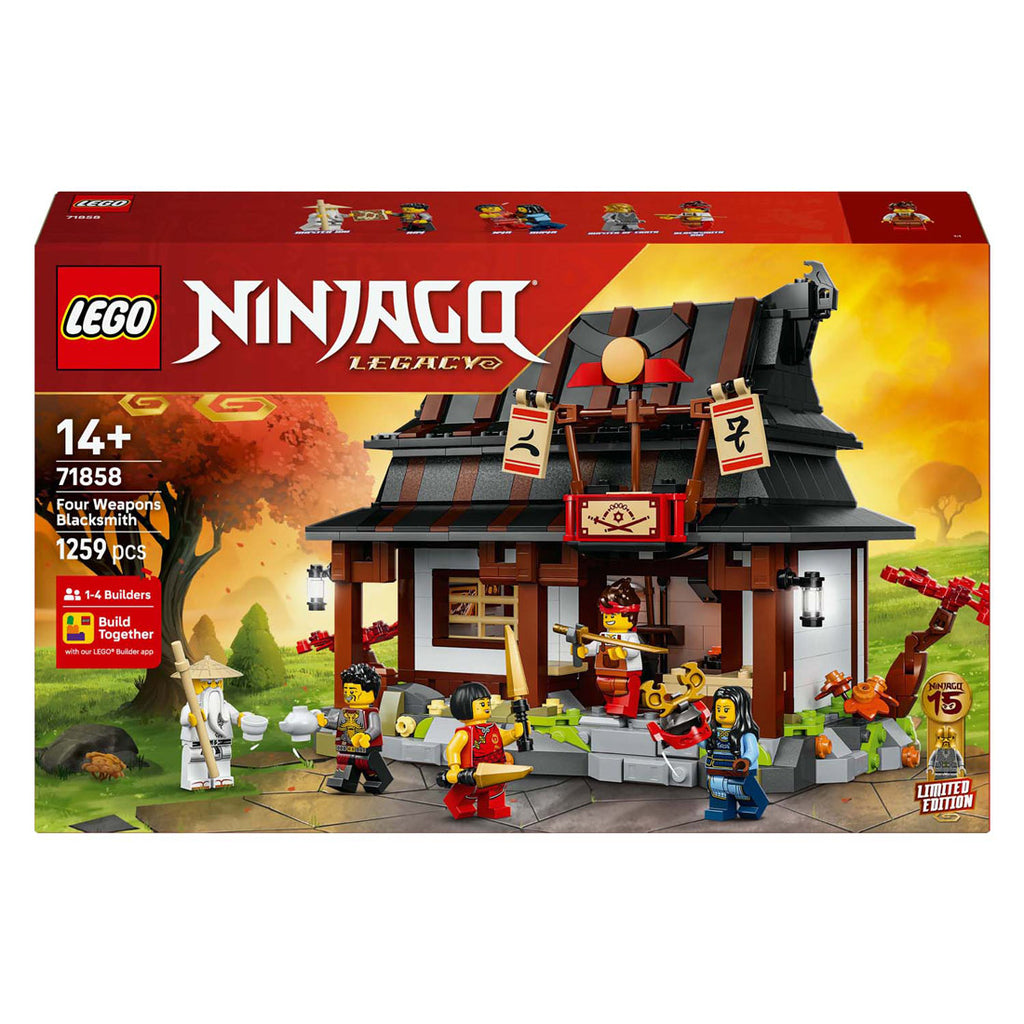 Lego ninjago 71858 15-jarig jubileum: smederij de vier wapens