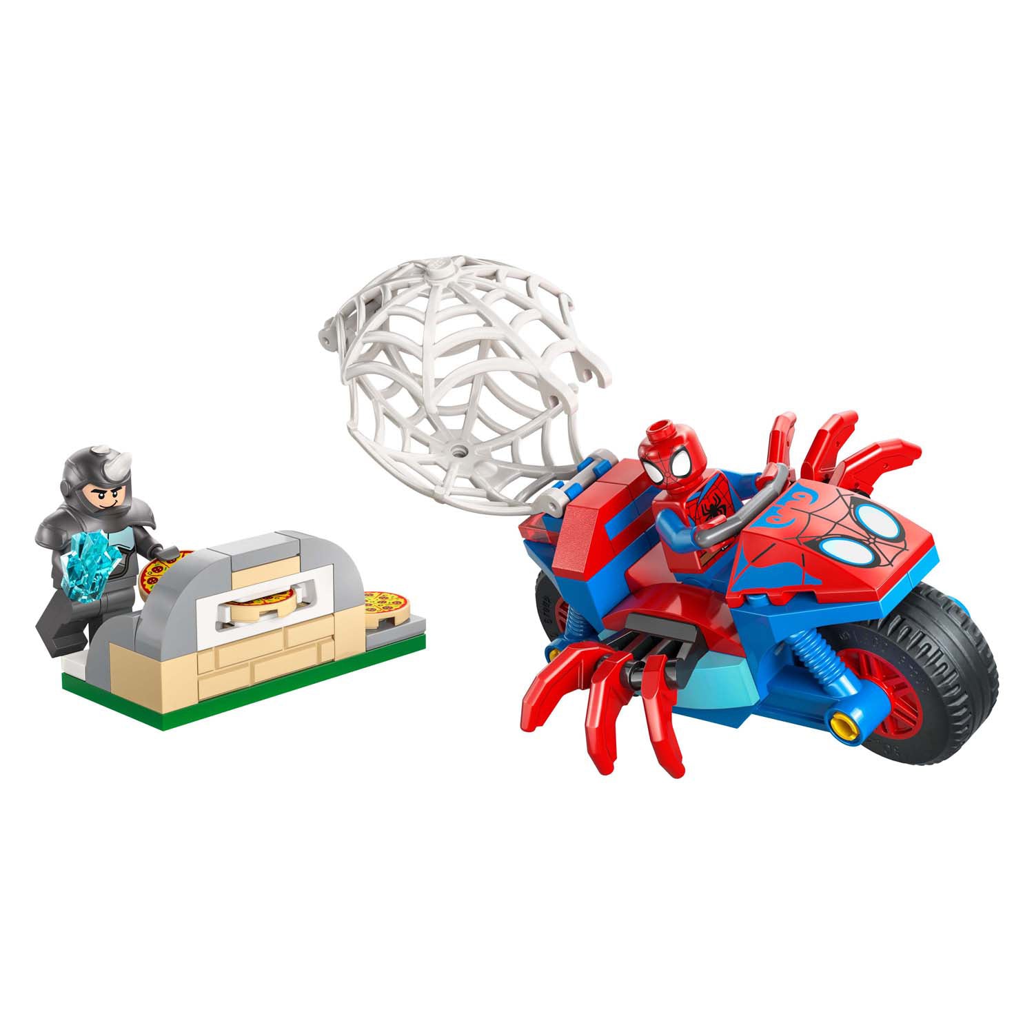 Lego marvel spidey on his motorcycle vs. rhino - 11206