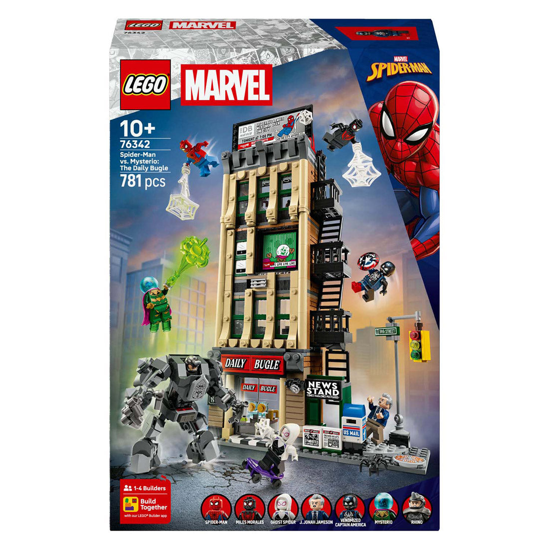 Lego marvel super heroes - spider-man vs. mysterio: de daily bugle constructiespeelgoed (76342)