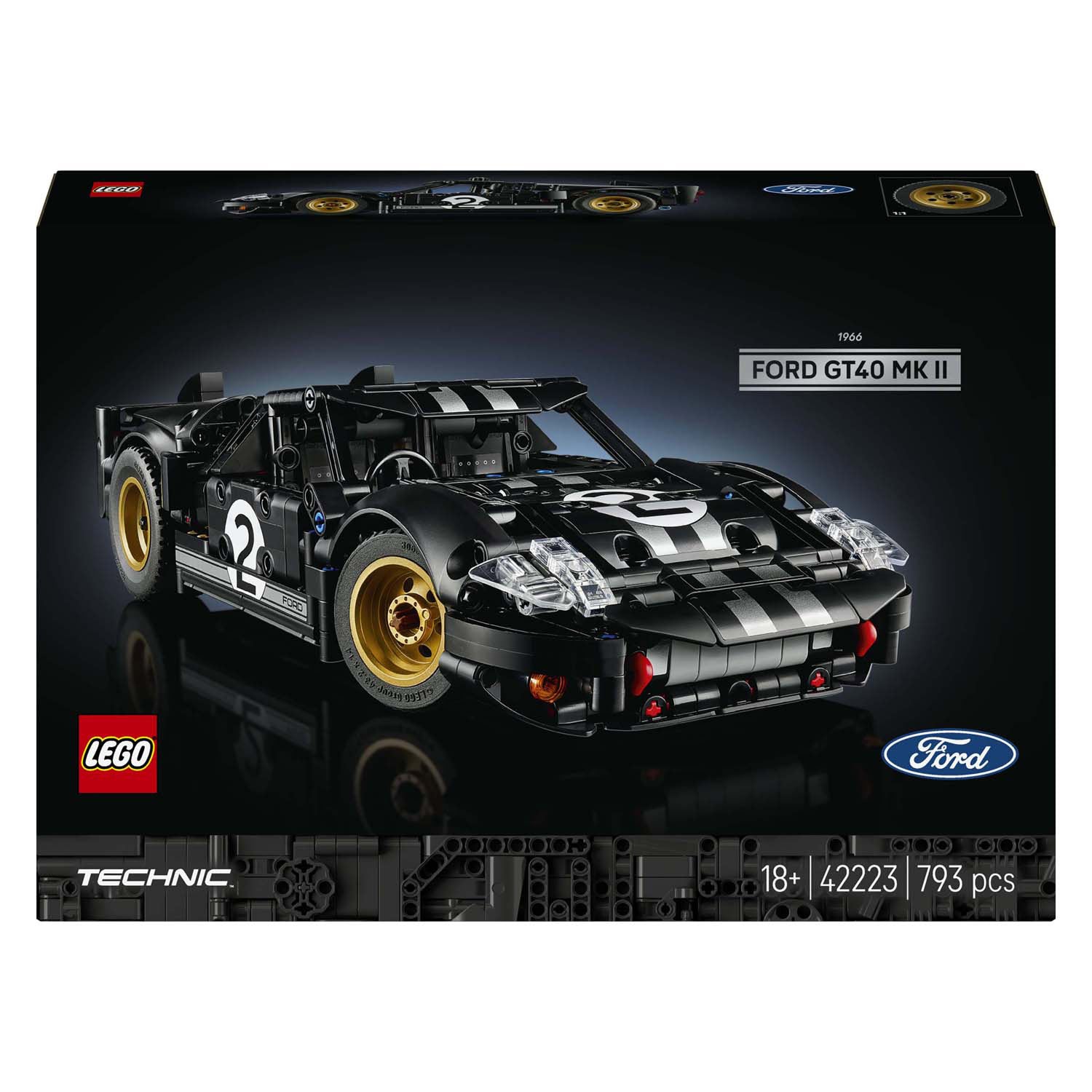 Lego technic 42223 1966 ford gt40 mkii racewagen