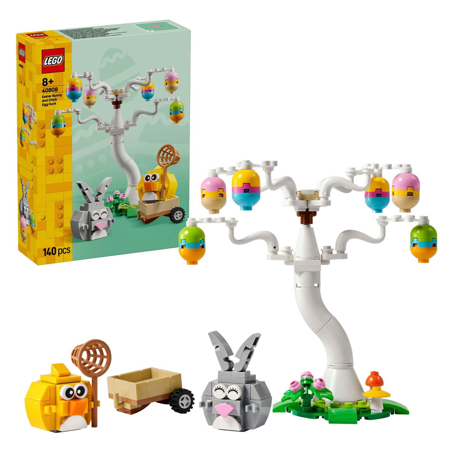 Lego eieren zoeken met konijn en kuiken constructiespeelgoed (40808)
