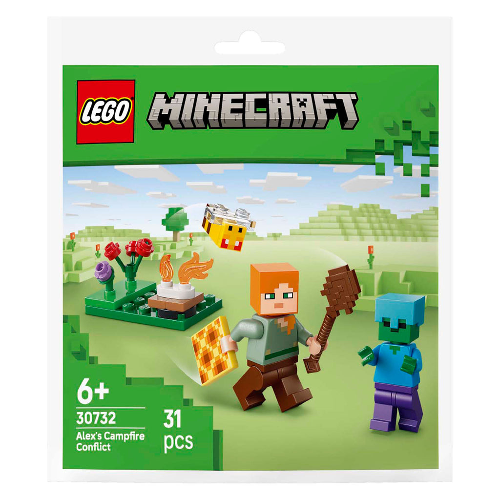 LEGO - minecraft 30732 alex en de strijd bij het kampvuur