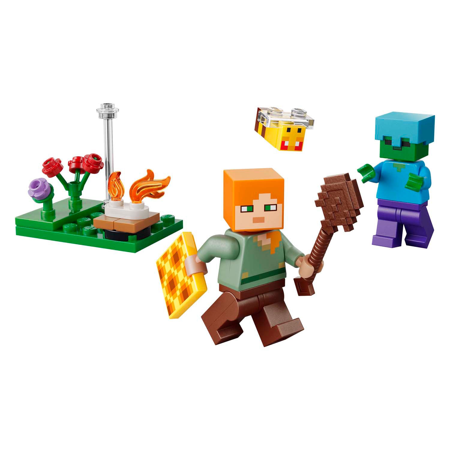 LEGO - minecraft 30732 alex en de strijd bij het kampvuur