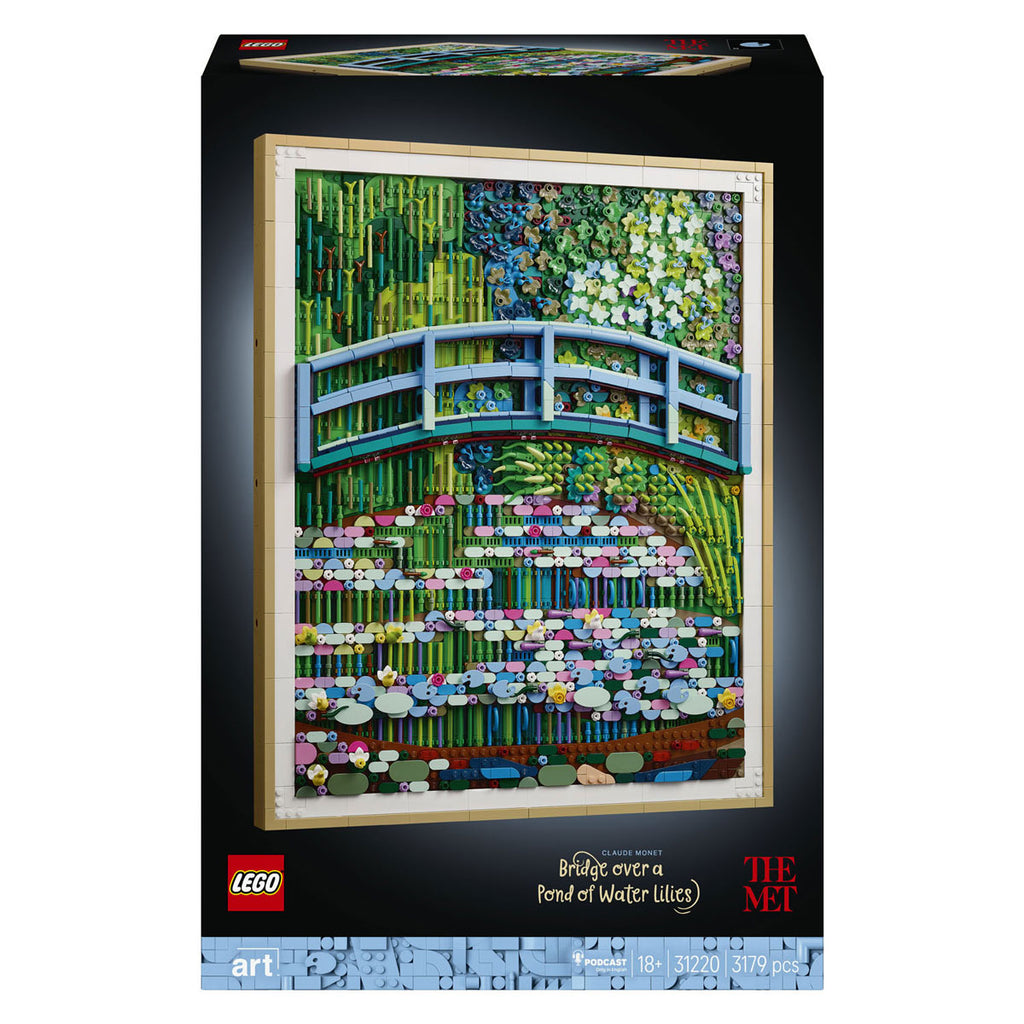 LEGO - art 31220 brug over een vijver met waterlelies