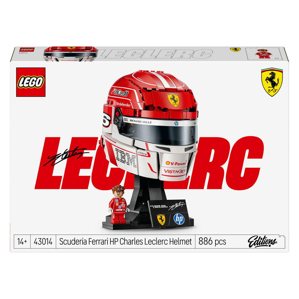 Lego editions scuderia ferrari hp helm van charles leclerc - 43014