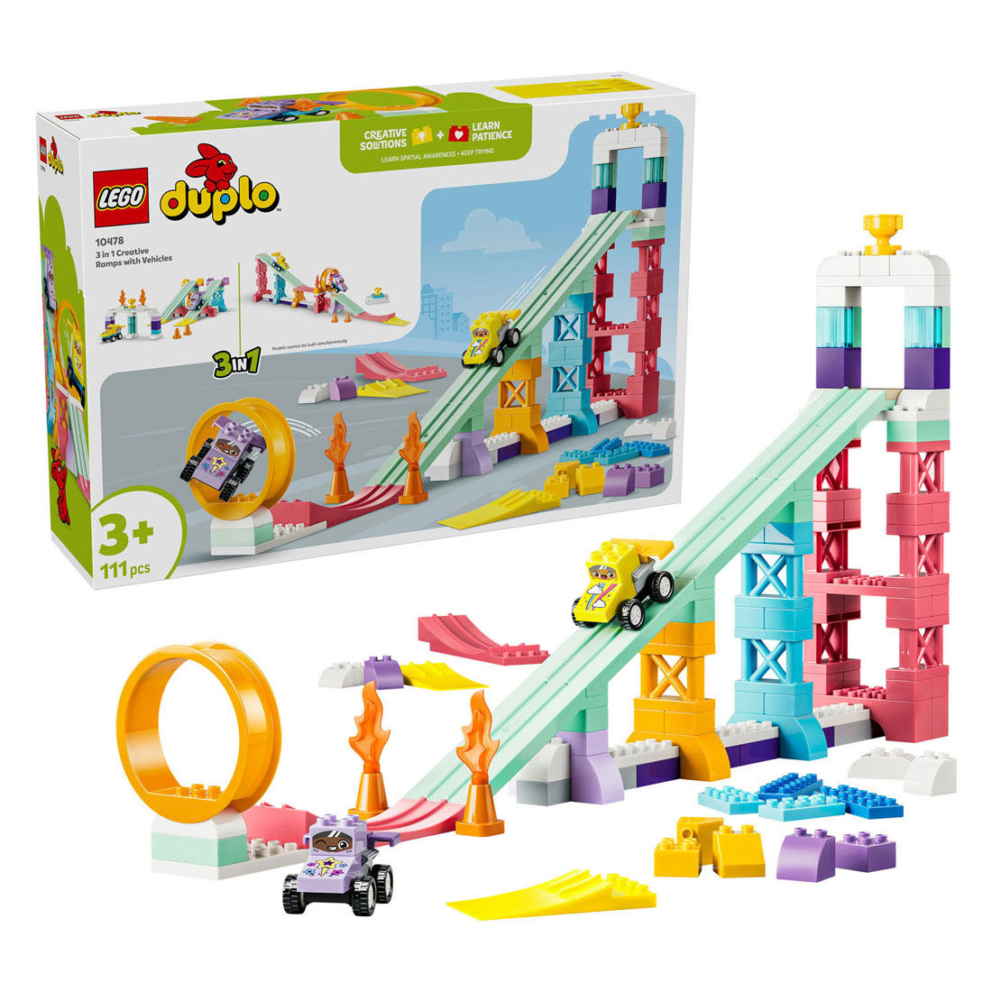 LEGO Duplo - Duplo 10478 3-in-1 creatieve hellingen met voertuigen