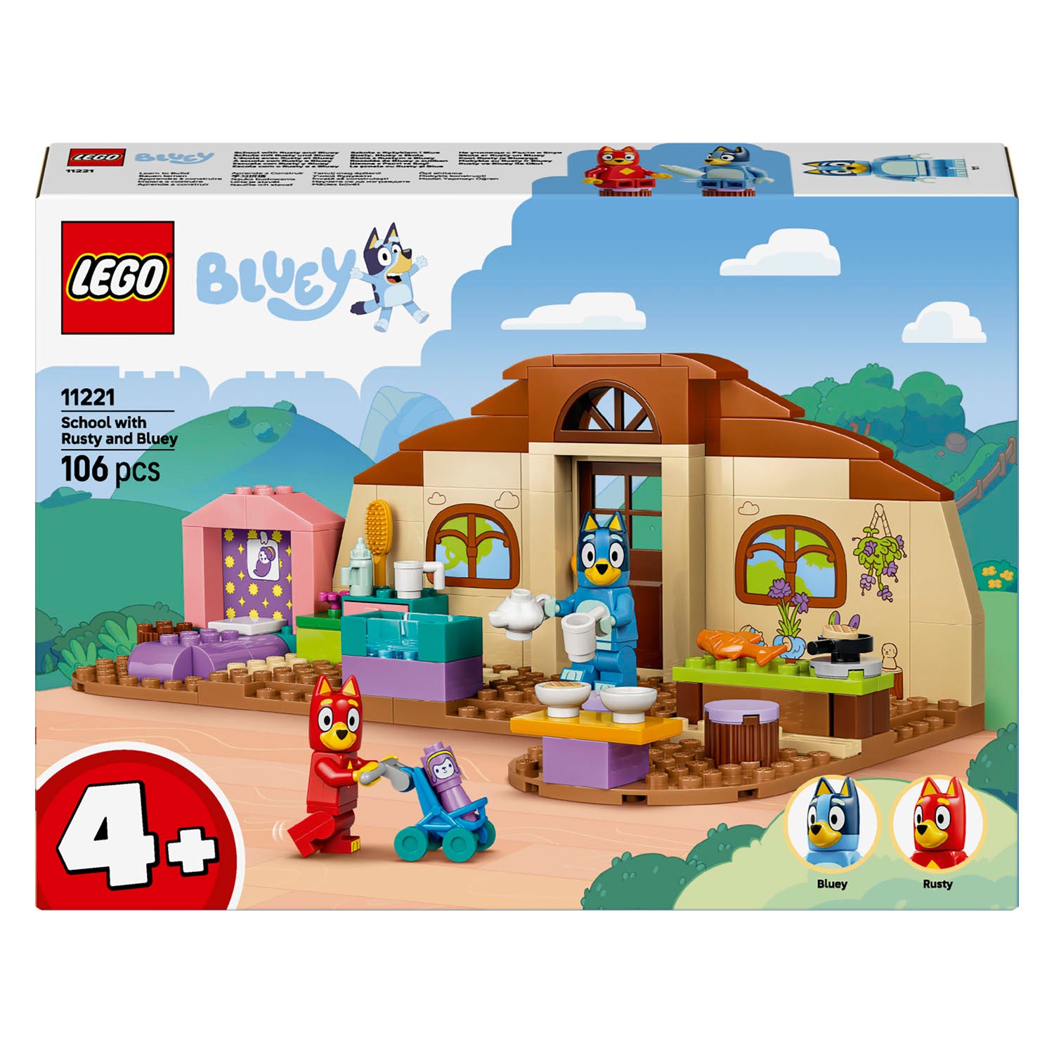 LEGO - bluey 11221 school met rusty en bluey