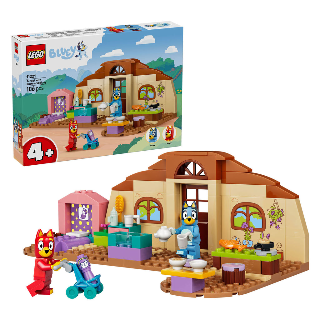 LEGO - bluey 11221 school met rusty en bluey