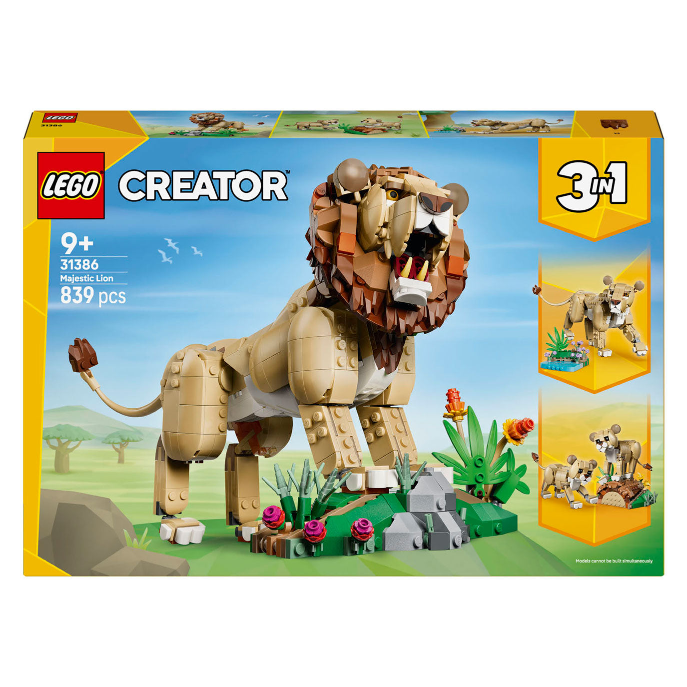 LEGO - creator 31386 wilde dieren: majestueuze leeuw