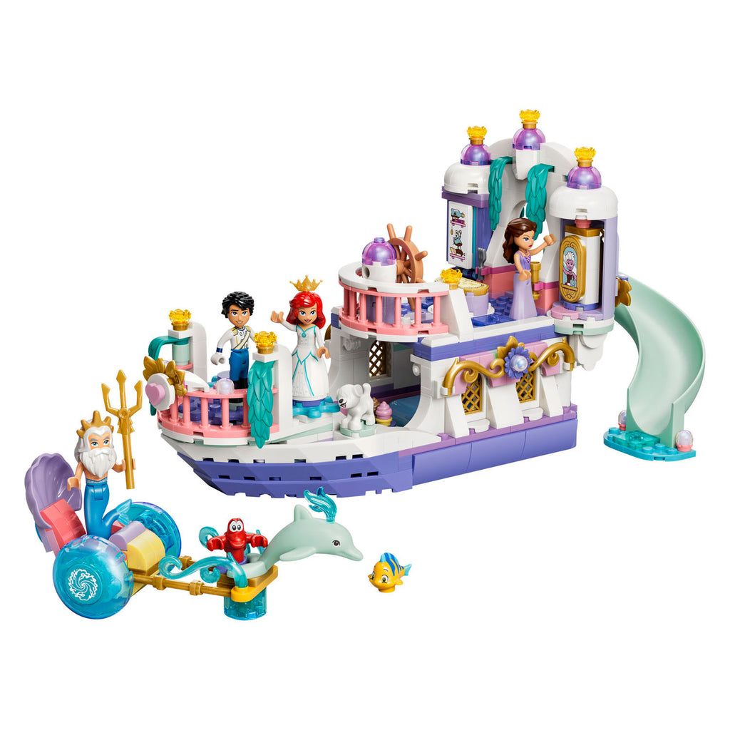 Lego ǀ disney princess ariëls koninklijke trouwboot bouwpakket voor kinderen met 7 poppetjes 43299