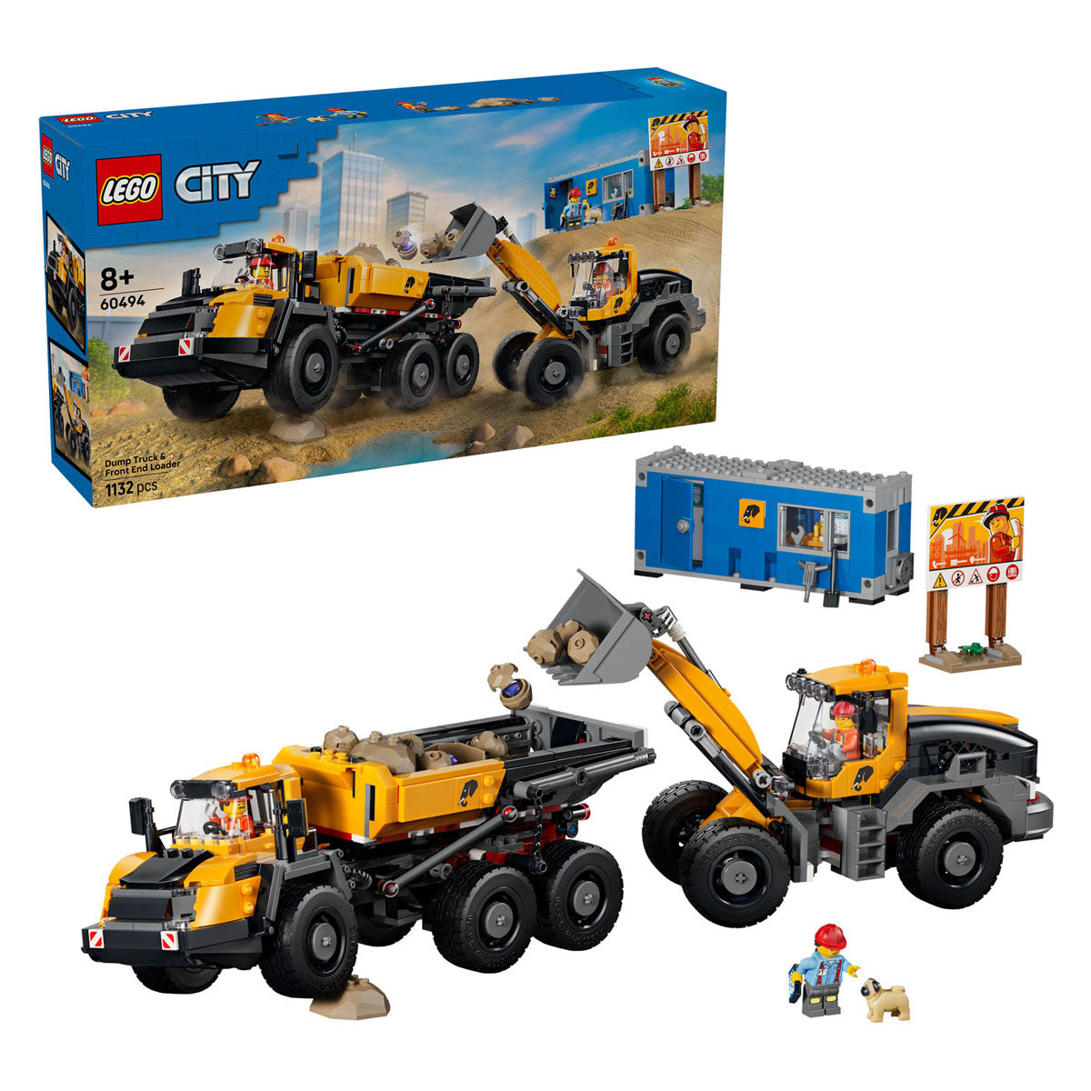 LEGO - city 60494 kiepwagen en voorlader