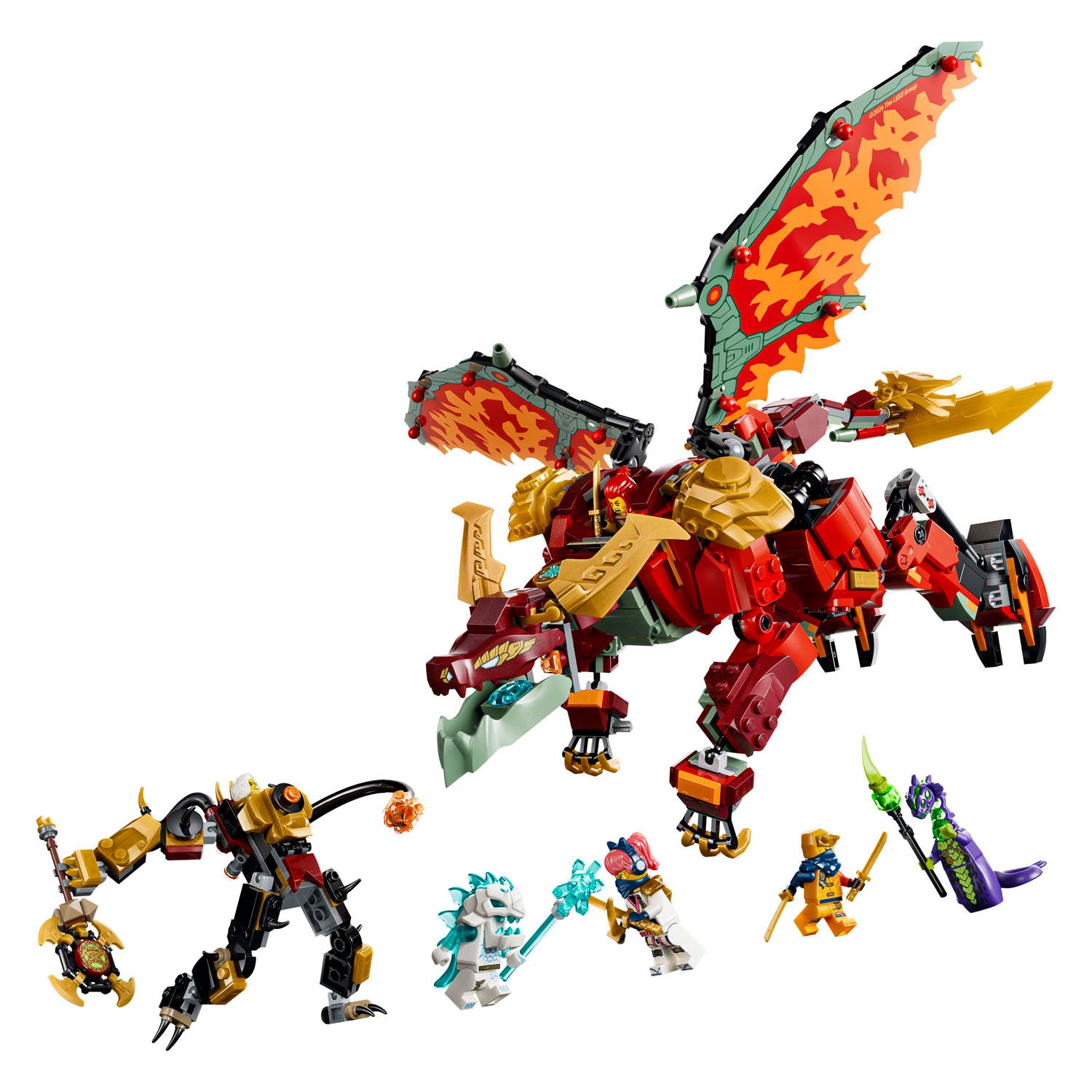 LEGO - ninjago 71868 wyldfyre's transformerende drakenmecha