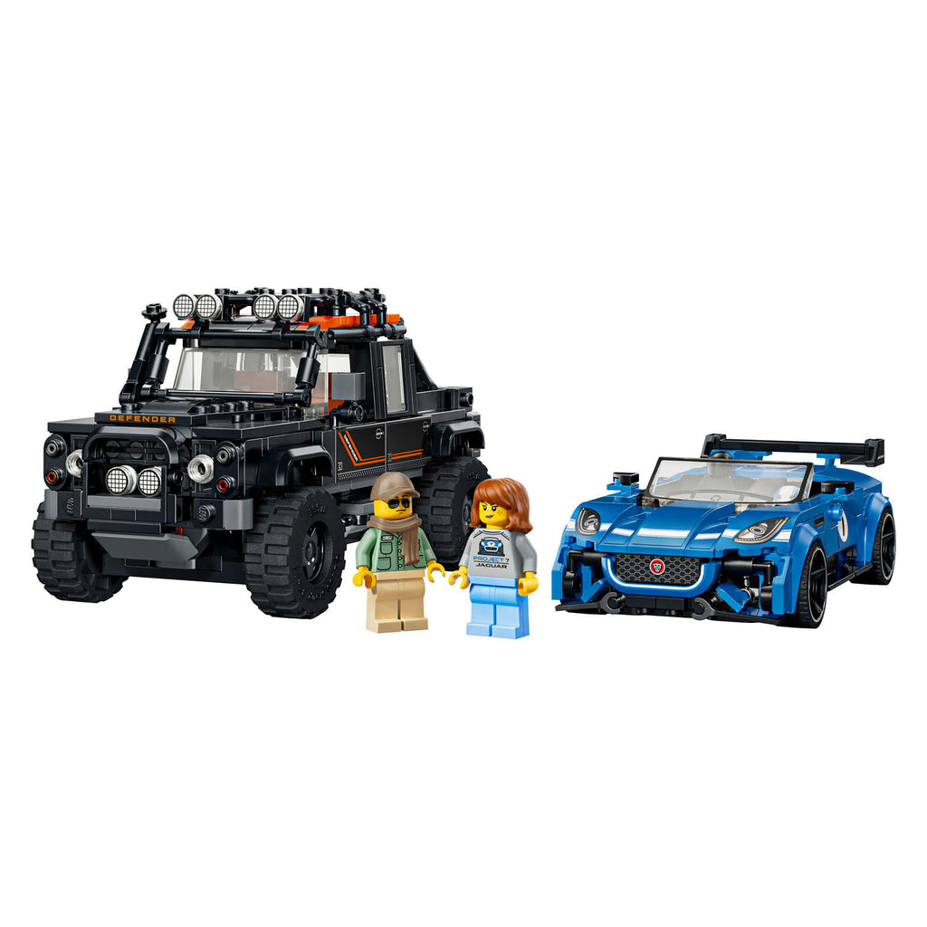 LEGO - speed champions jaguar project 7 en land rover defender auto bouwpakket voor kinderen 77264
