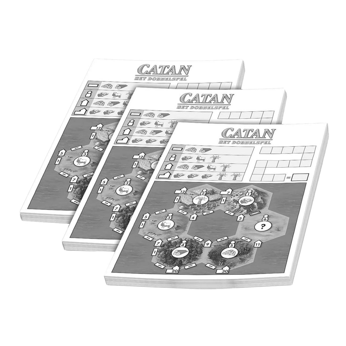 999games 999 games - catan - scoreblokken catan: het dobbelspel - scoreblok