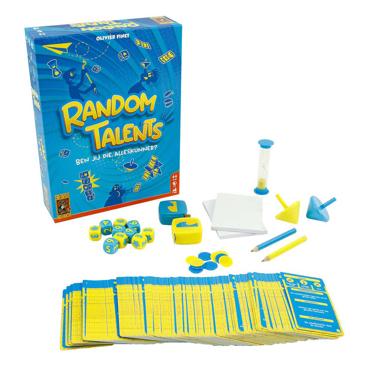999games 999 games - random talents - partyspel - hilarische opdrachten - gezelschapsspel - ben jij die alleskunner? - 2 tot 18 spelers
