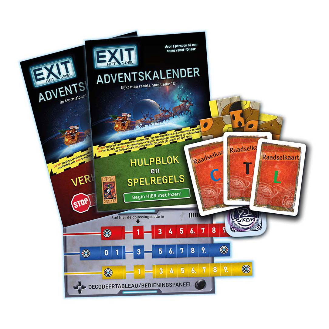 999games 999 games exit adventskalender: de intergalactische race bordspel (nederlands, 1 speler, 24 dagen, vanaf 10 jaar)