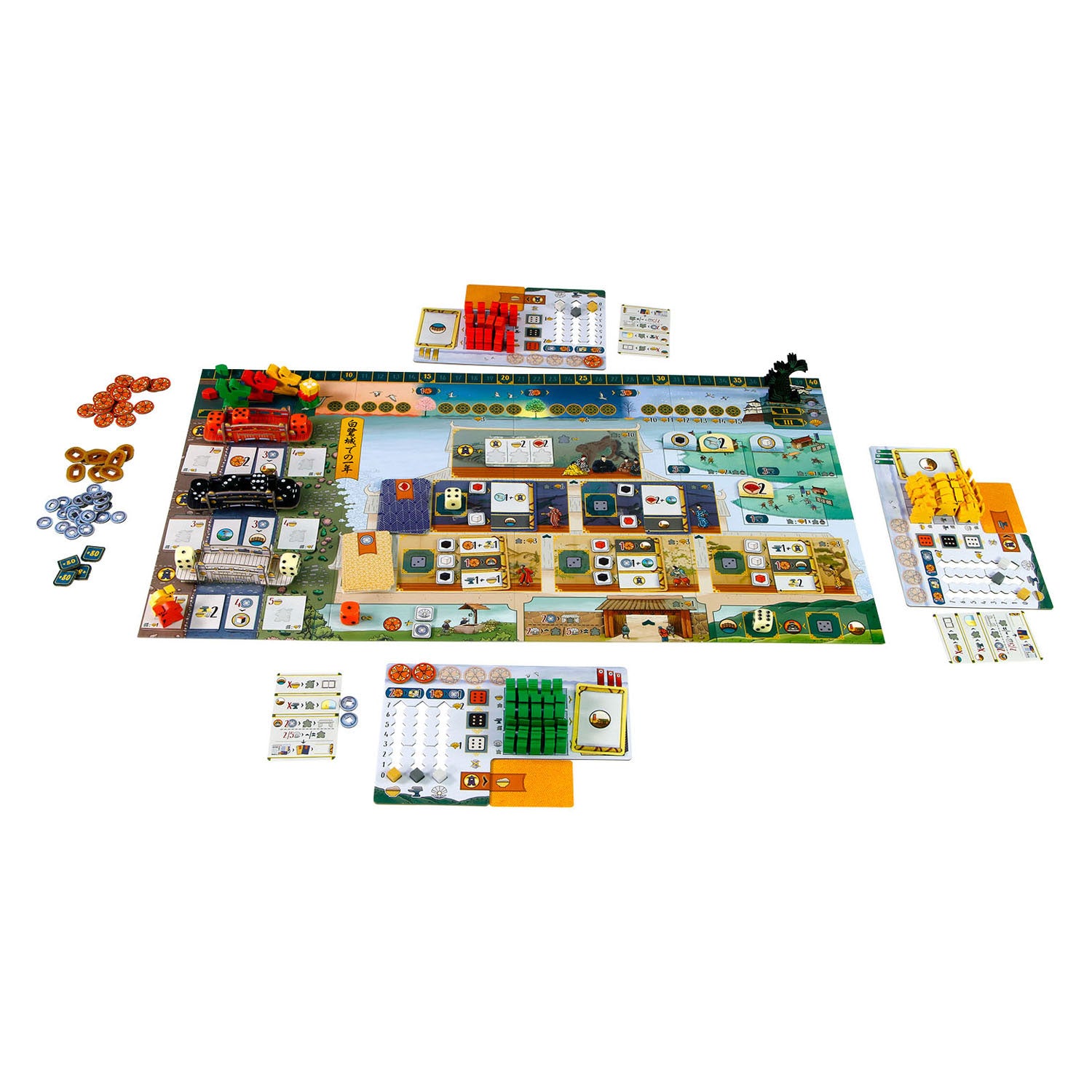 999games 999 games het witte kasteel van himeji bordspel (nederlands, 1 - 4 spelers, 80 minuten, vanaf 12 jaar)