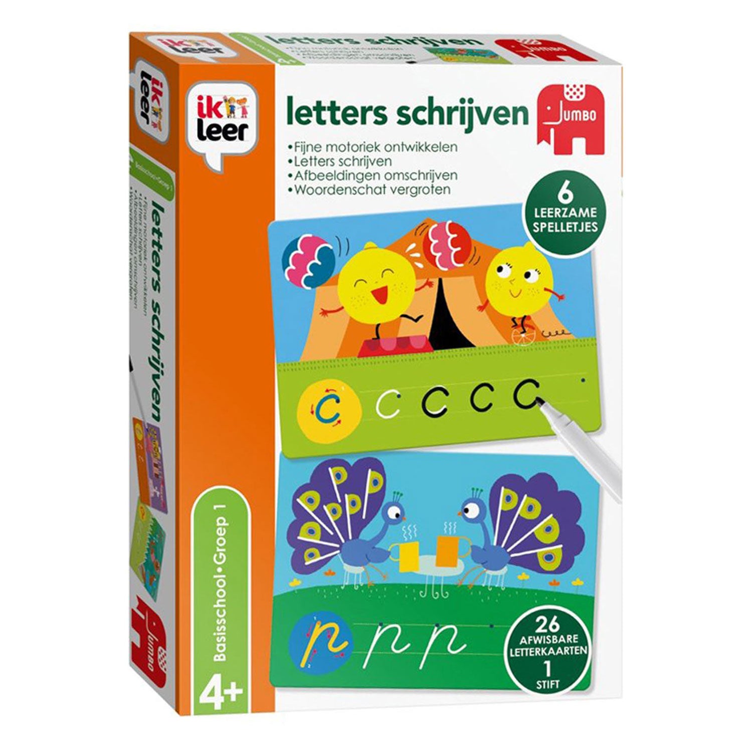 Ik leer jumbo letters schrijven educatief spel