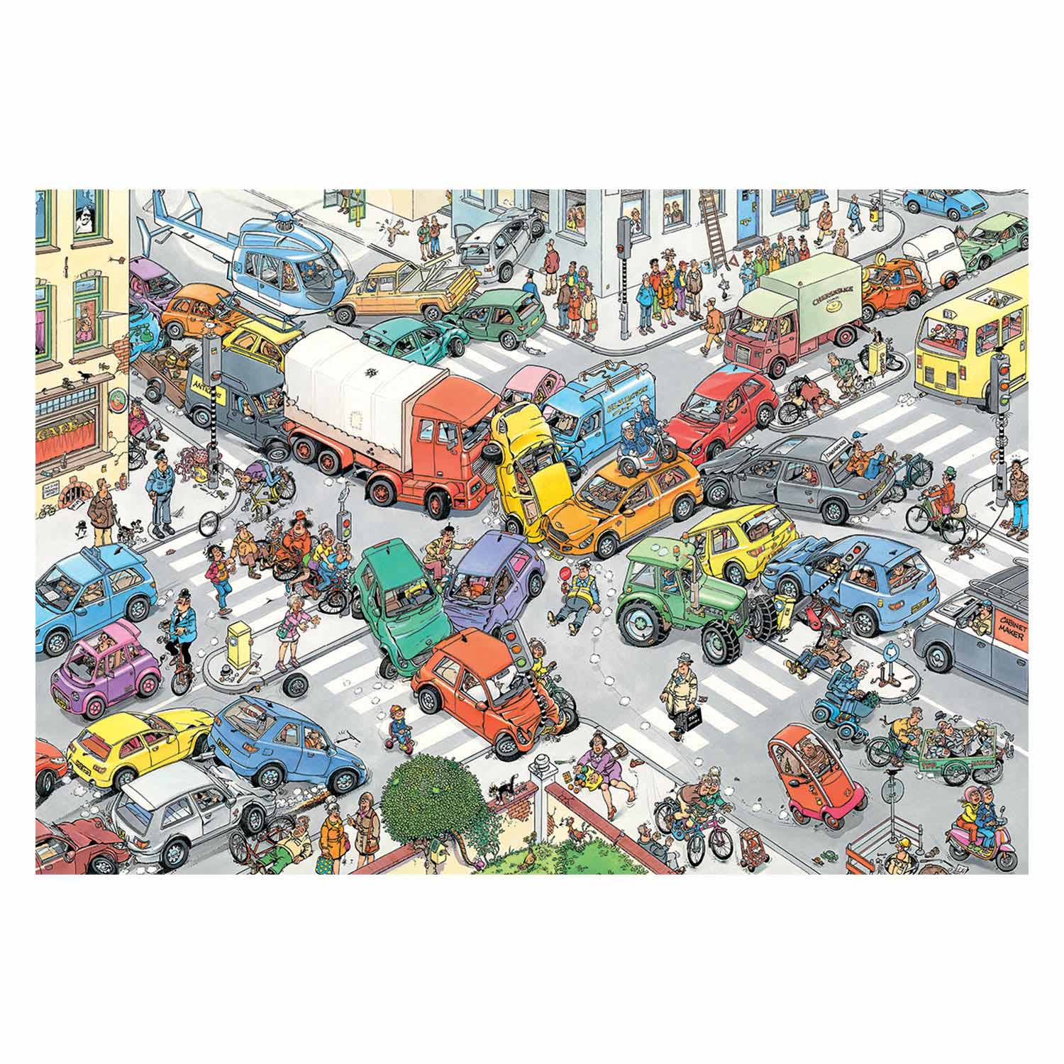 Jan van haasteren legpuzzel - traffic chaos, 3000st.