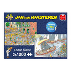 Jan van haasteren legpuzzel - hollandse tradities, 2x1000st.