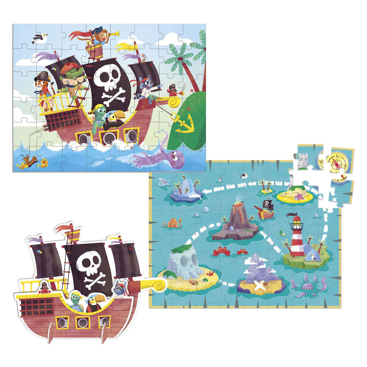 Jumbo - goula legpuzzel xxl piraten 48st.