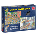 Jumbo - Jan van haasteren legpuzzel - de kaasmarkt & skutsjesilen - 2x1000st.
