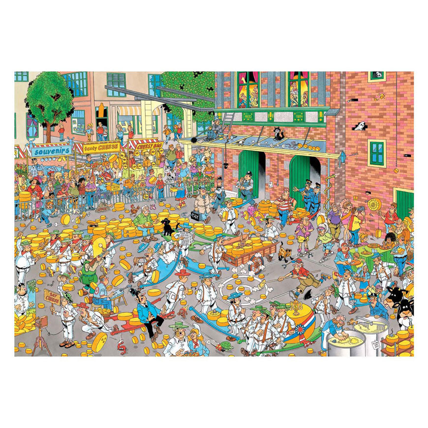Jumbo - Jan van haasteren legpuzzel - de kaasmarkt & skutsjesilen - 2x1000st.